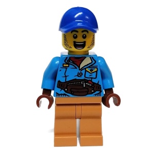 hol263 Blauwe cap en donkerazure jas NIEUW *0M0000