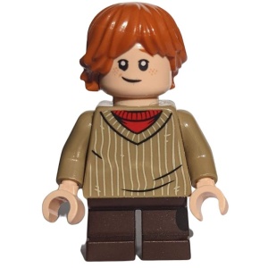 hp142 HP Ron Weasley- Donkercreme sweater NIEUW *0M0000