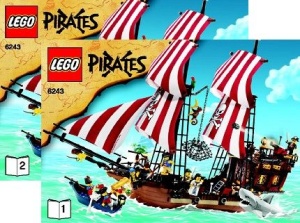 INS6243 6243 BOUWBESCHRIJVING- Brickbeard's Bounty (2 boekjes) NIEUW *