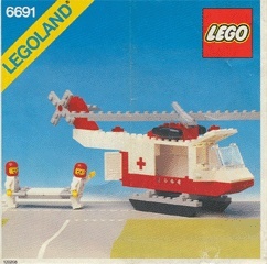 INS6691-G 6691 BOUWBESCHRIJVING- Red Cross Helicopter gebruikt *LOC RBL