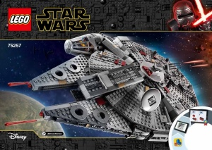 INS75257-G 75257 BOUWBESCHRIJVING- Millennium Falcon gebruikt *LOC 6003