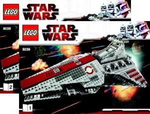 INS8039-G 8039 BOUWBESCHRIJVING- Venator-Class Republic Attack Cruiser (2 boekjes) gebruikt *LOC 6214