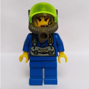 rck004G Rock Raiders: Jet met Trans-Neon groene Visor gebruikt *0M0000