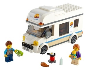 Set 60283-G Holiday Camper Van, zonder doos (99% compleet) gebruikt *