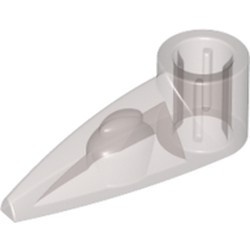 x346-13 Deurknop/Tand 1x3 met asgat transparant zwart NIEUW *1B059