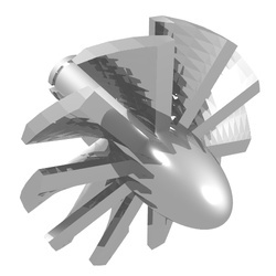 x577-22 Vin voor grote motor chrome zilver NIEUW *