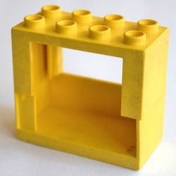 x978-3G DUPLO Raam 2x4x3 halve deur (PAKKETPOST) geel gebruikt *