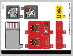 10263stk01 STICKER 10263 Winter Village Fire Station NIEUW *0S0000