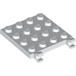 11399-1 Platte plaat 4x4 2 clips wit NIEUW *
