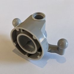 11949-86 Technic, besturing houder met 2 pingaten en 2 armen grijs, licht (blauwachtig) NIEUW *0L0000