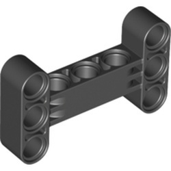 14720-11 Technic, Hefbalk dik 3x5 H-vorm zwart NIEUW *1D000