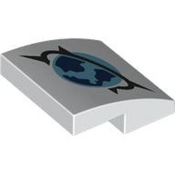 15068pb625-1 Dakpan rond 2x2x2/3 Arctic symbool wit NIEUW *1L278