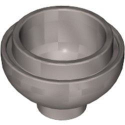 15395-95 Steen, 2x2x1 dome BODEM zilver, mat NIEUW *1B081