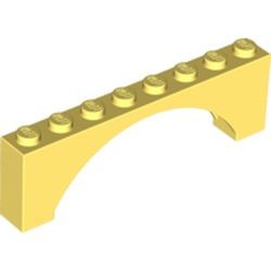 16577-103 Steen, boog 1x8x2 hoog VERHOOGDE BOOG geel, lichthelder NIEUW *1B360