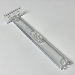 1749-12 Pilaar 2x4x13 halfcircel met 5 pinholes transparant NIEUW *