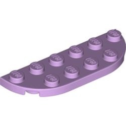 18980-154 Platte plaat 2x6 afgeronde hoeken lavender, licht NIEUW *5C070