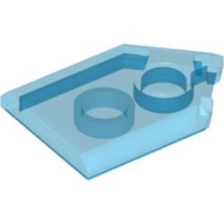 22385-14 Tegel 2x3 zeskantig transparant donkerblauw NIEUW *5A074