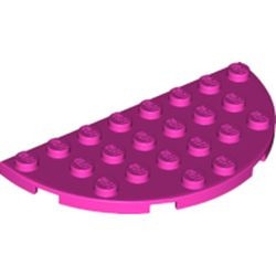 22888-47 Platte plaat 4x8 afgeronde hoeken roze, donker NIEUW *5C069