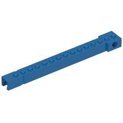 2350b-7G Kraanarm buitenzijde met inkeping aan einde blauw gebruikt *1E004