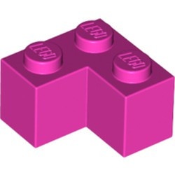 2357-47 Steen 2x2 hoek roze, donker NIEUW *1B010