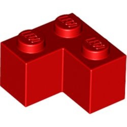 2357-5 Steen 2x2 hoek rood NIEUW *1B009