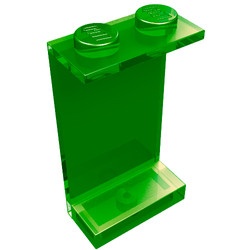 2362-20G Paneel 1x2x3 (zie ook 87544) transparant groen gebruikt *1F015