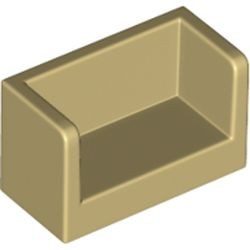 23969-2 Paneel 1x1x2 bankje met zijkanten crème NIEUW *1B019