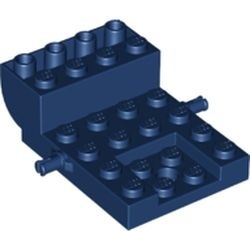 24055-63 Bodemplaat 4x6x1 2/3 gebogen blauw, donker NIEUW *3D000