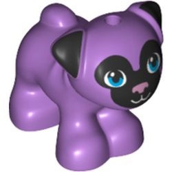 24111pb03-157 Hond, bulldog puppy met zwart gezicht lavender, midden NIEUW *0D000