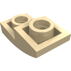 24201-2 Omgekeerde dakpan 2x1 rond crème NIEUW *1B105