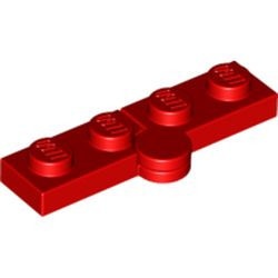 2429c01-5G 'Scharnierplaat 1x4 compleet (horizontaal 2 x 1x2) rood gebruikt *6K2