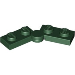 2429c01-80 Scharnierplaat 1x4 compleet (horizontaal 2 x 1x2) groen, donker NIEUW *1B300