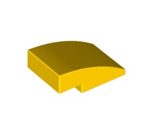 24309-3 Dakpan rond 3x2 geen noppen afgerond geel NIEUW *1B103