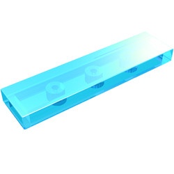 2431-15G Tegel 1x4 transparant lichtblauw gebruikt *1B341