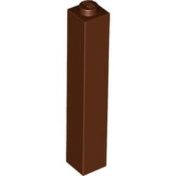 2453b-88G Steen 1x1x5 DICHTE nop bruin, roodachtig gebruikt *1D004