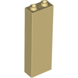 2454-2G Steen 1x2x5 crème gebruikt *1D005