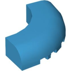 24599-153 Steen 5x5x1 gebogen (Macaroni) blauw, donkerazuur NIEUW *