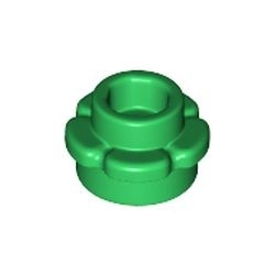 24866-6 Bloem- Platte plaat 1x1 bloem VIJF blaadjes groen NIEUW *5C077