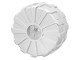 2515-1G Hardplastic wiel groot (54x30) PAST NIET DOOR BRIEVENBUS wit gebruikt *