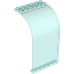 2572-15G Ruit 6x6x9 gebogen top PAKKETPOST transparant lichtblauw gebruikt *