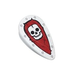 2586px17-86G Schild ovaal doodshoofd grijs, licht (blauwachtig) gebruikt *0L0000
