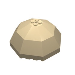 2598-2G Ruit 10x10x4 achtkantig (groot) PAKKETPOST crème gebruikt *1C013
