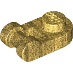26047-115 Platte plaat 1x1 afgerond met hendel goud, parel NIEUW *1B294