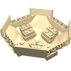 2618-2G Cockpit 10x10x4 met asgat (PAKKETPOST) crème gebruikt *