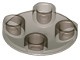 2654-13 Platte plaat 2x2 rond afgeronde bodem transparant zwart NIEUW *1B148