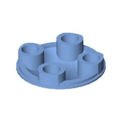 2654-42 Platte plaat 2x2 rond afgeronde bodem blauw, midden NIEUW *1B148