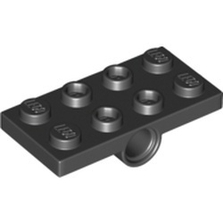26599-11 Platte plaat 2x4 met twee pingaten zwart NIEUW *5C011