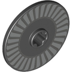 2723pb081-11 Technic schijf 3x3 met lichtblauwgrijze ventilator patroon zwart NIEUW *0d000