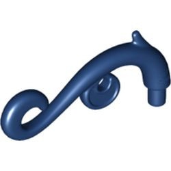 28870-63 Plantensteel/sierstuk gebogen met blaadje blauw, donker NIEUW *0L0000