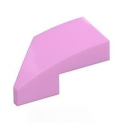 29119-104 Wig 2x1x 2/3 rechts roze, helder NIEUW *1B232